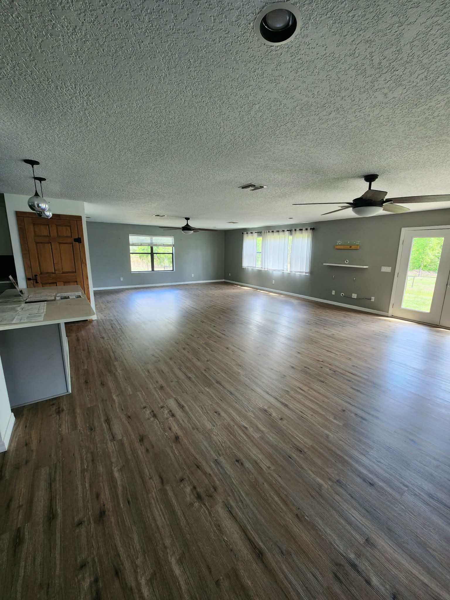 Luxury Vinyl Plank — Open Living Room